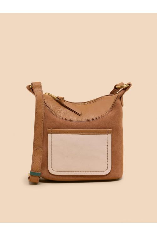 White Stuff Mini Fleur Suede Crossbody