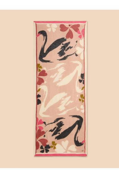 White Stuff Swan Print Scarf