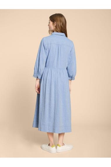 White Stuff Hayden Linen Blend Shirt Dress