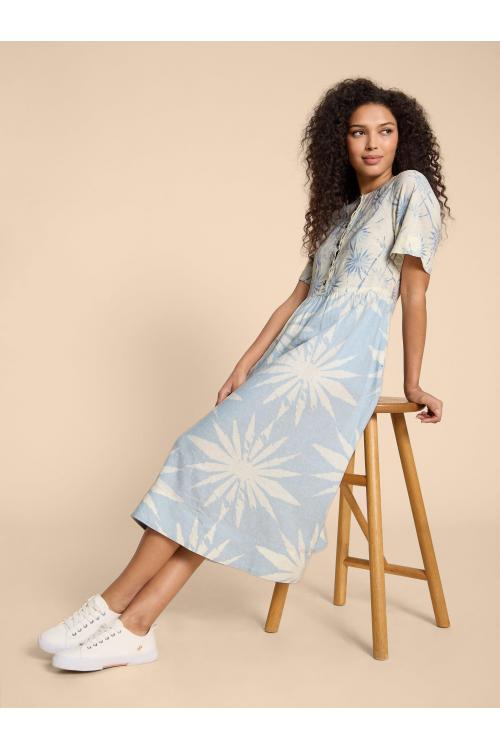 White Stuff Pip Linen Blend Midi Dress