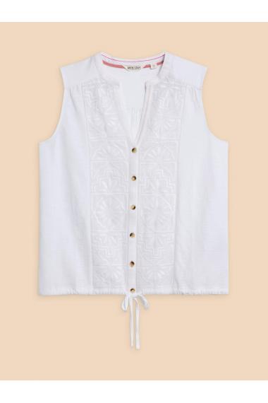 White Stuff TULIP JERSEY SLEEVELESS SHIRT