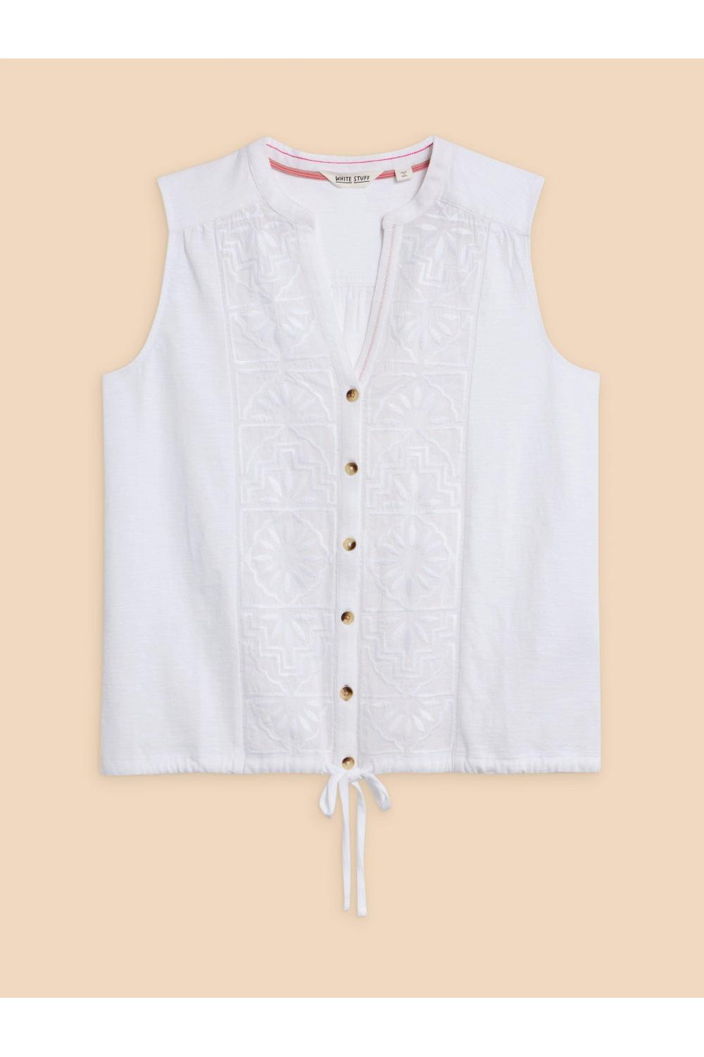 White Stuff TULIP JERSEY SLEEVELESS SHIRT