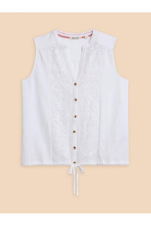 White Stuff TULIP JERSEY SLEEVELESS SHIRT