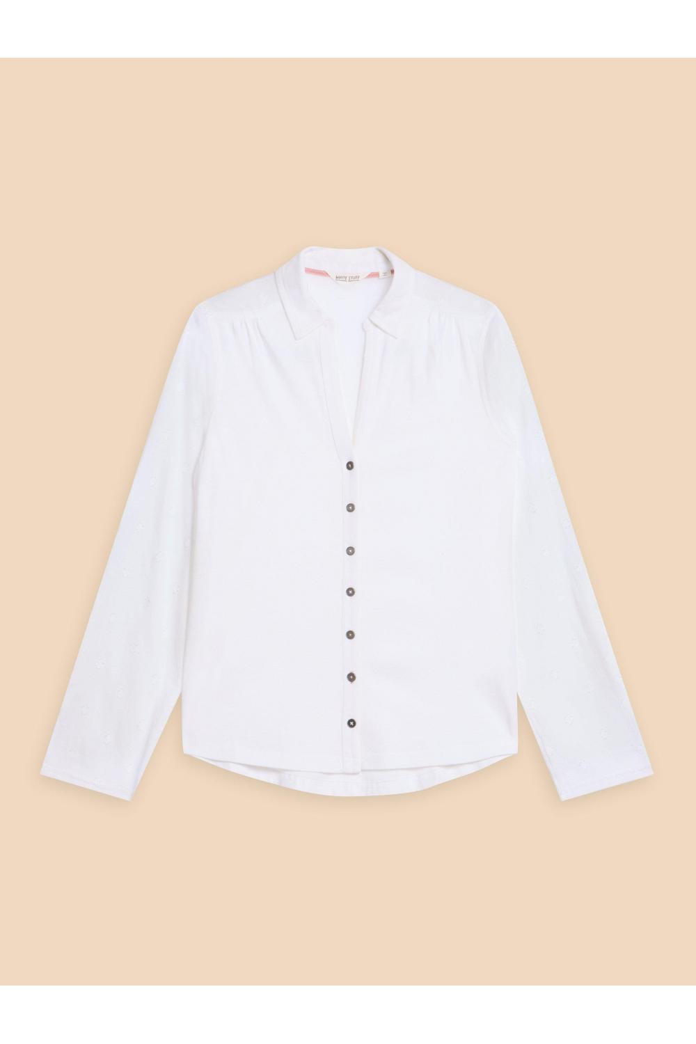 White Stuff ANNIE MIX JERSEY SHIRT