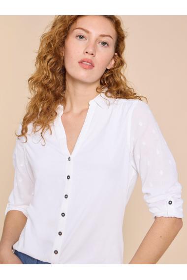 White Stuff ANNIE MIX JERSEY SHIRT