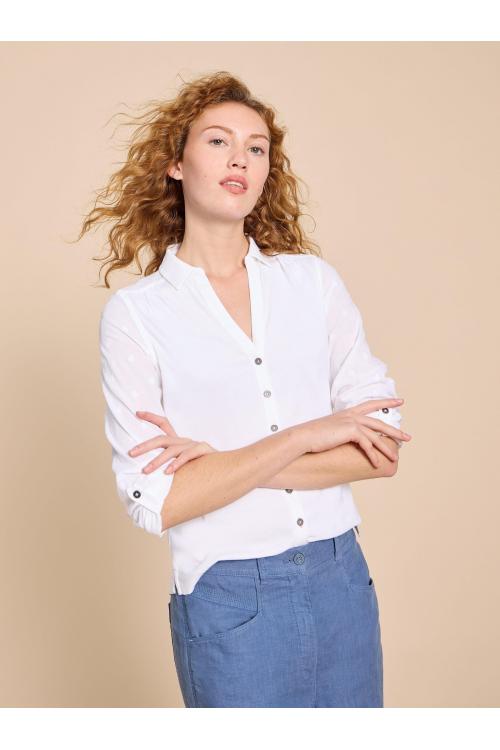 White Stuff ANNIE MIX JERSEY SHIRT