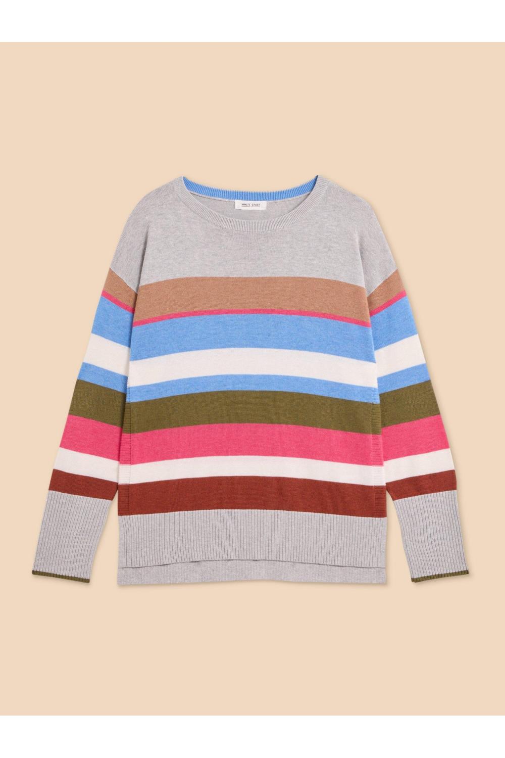 White Stuff OLIVE STRIPE JUMPER