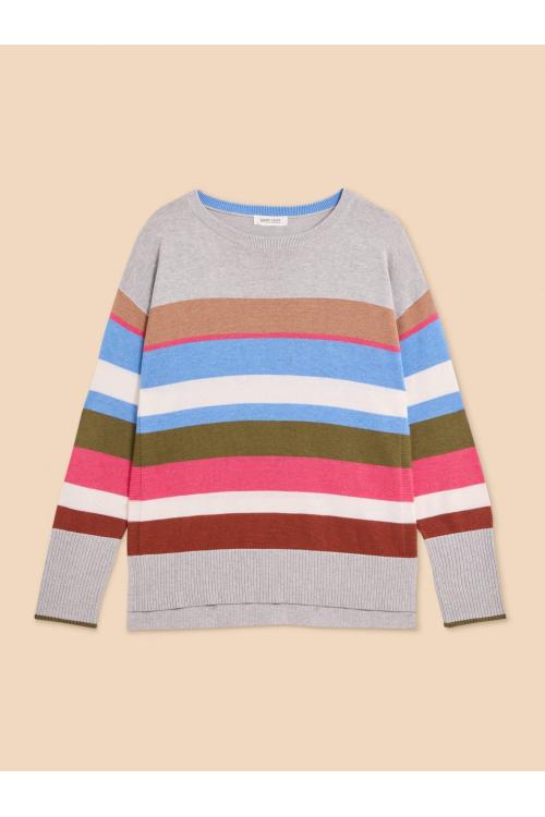 White Stuff OLIVE STRIPE JUMPER