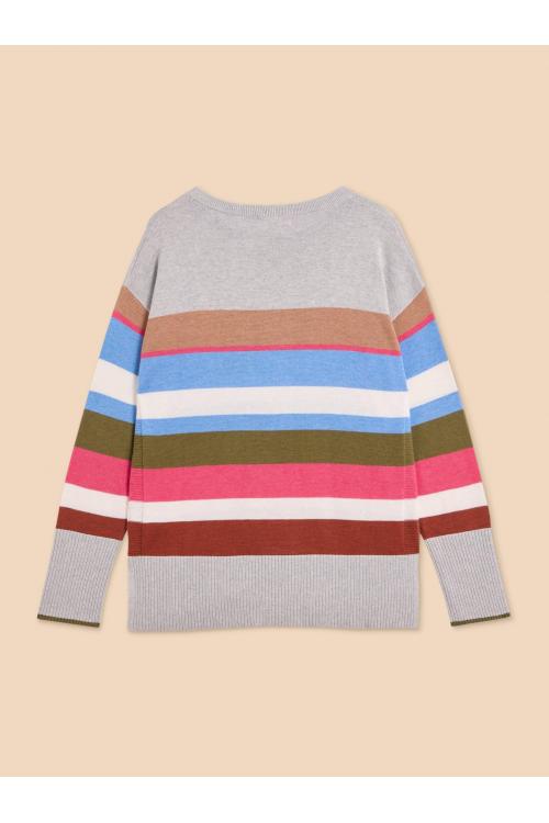 White Stuff OLIVE STRIPE JUMPER