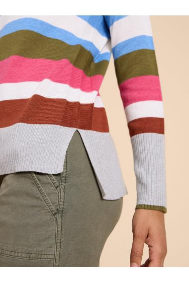 White Stuff OLIVE STRIPE JUMPER