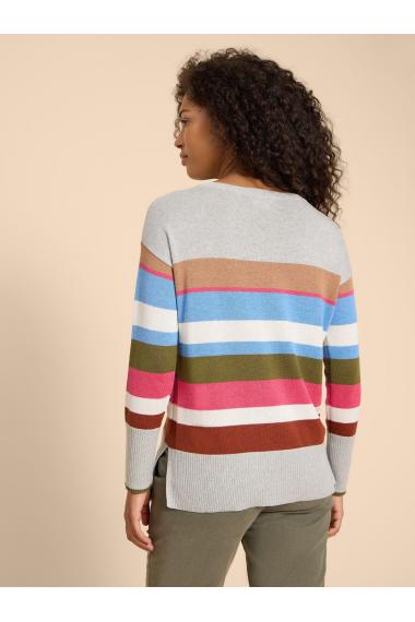 White Stuff OLIVE STRIPE JUMPER