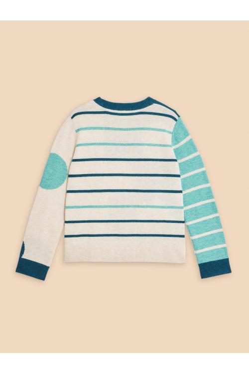 White Stuff JADE SPOT AND STRIPE JUMPER