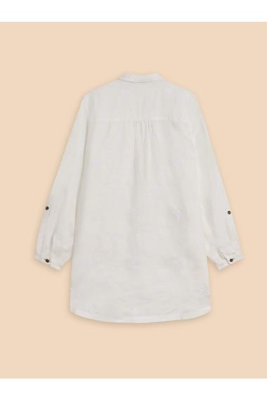 White Stuff Evelyn Embroidered Linen Tunic