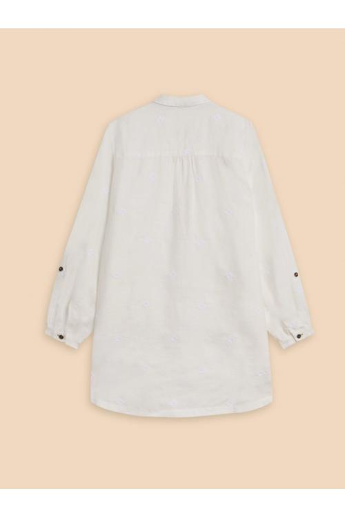 White Stuff Evelyn Embroidered Linen Tunic