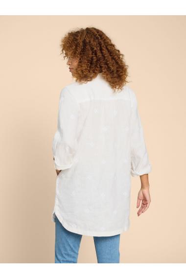 White Stuff Evelyn Embroidered Linen Tunic