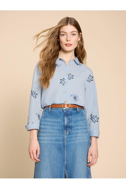 White Stuff Sophie Embroidered Shirt