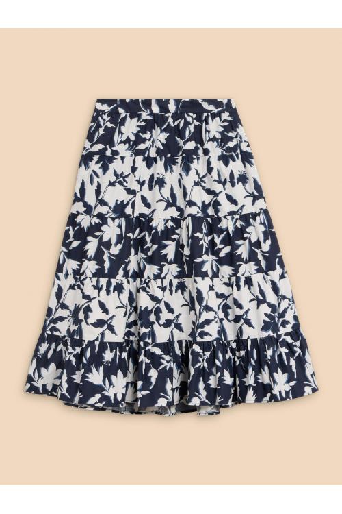 White Stuff Mayra Mixed Print Midi Skirt