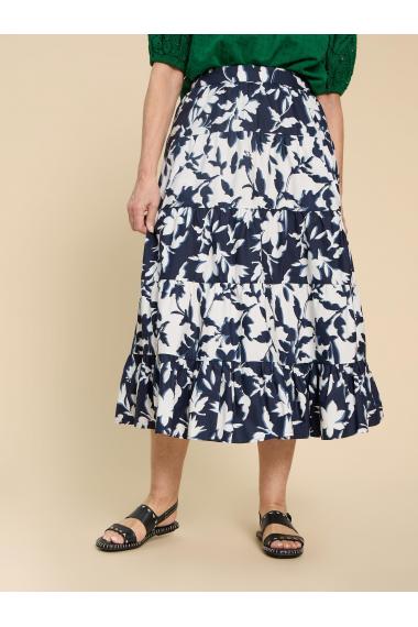 White Stuff Mayra Mixed Print Midi Skirt