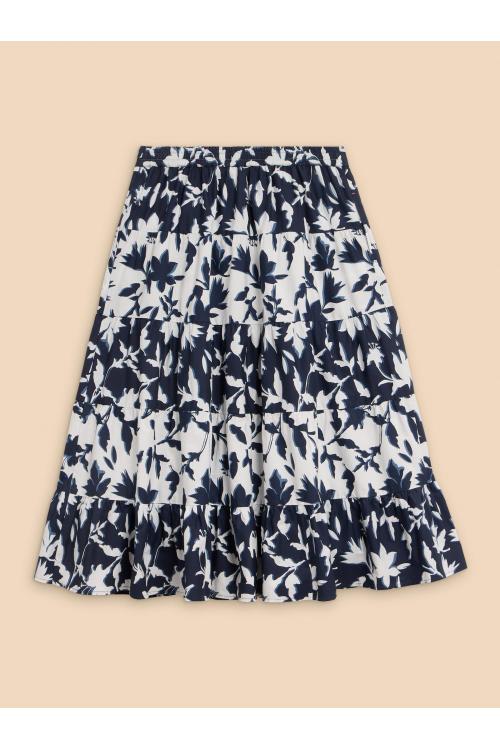 White Stuff Mayra Mixed Print Midi Skirt