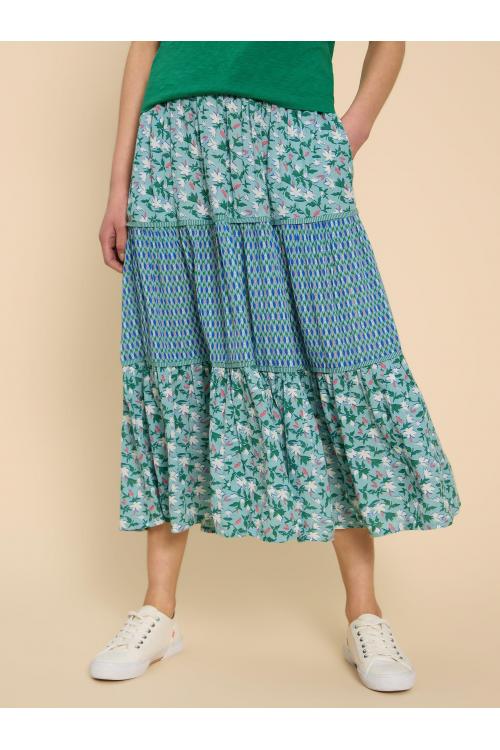 White Stuff Mabel Mixed Print Skirt