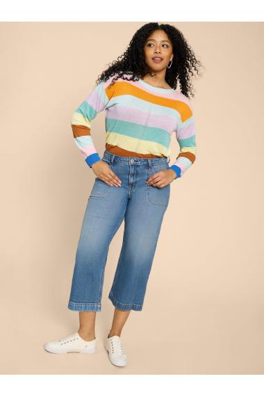 White Stuff Tia Wide Leg Crop Jean