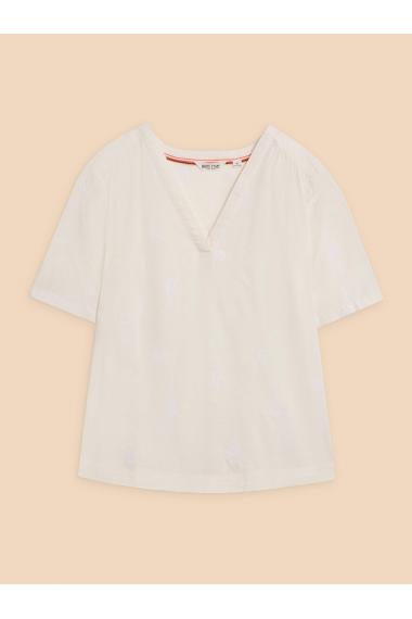 White Stuff Elodie Linen Blend Top