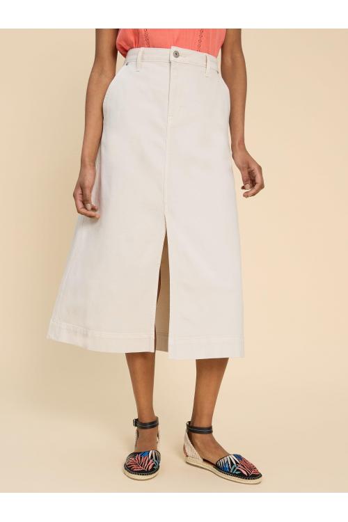 White Stuff Allie Denim Midi Skirt