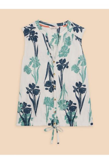 White Stuff TULIP JERSEY SLEEVELESS SHIRT