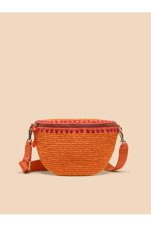 White Stuff Sebby Mini Raffia Sling Bag