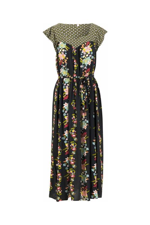 Blutsgeschwister Maxi-Kleid Hello Again in Color happy flower dance, Gr.S