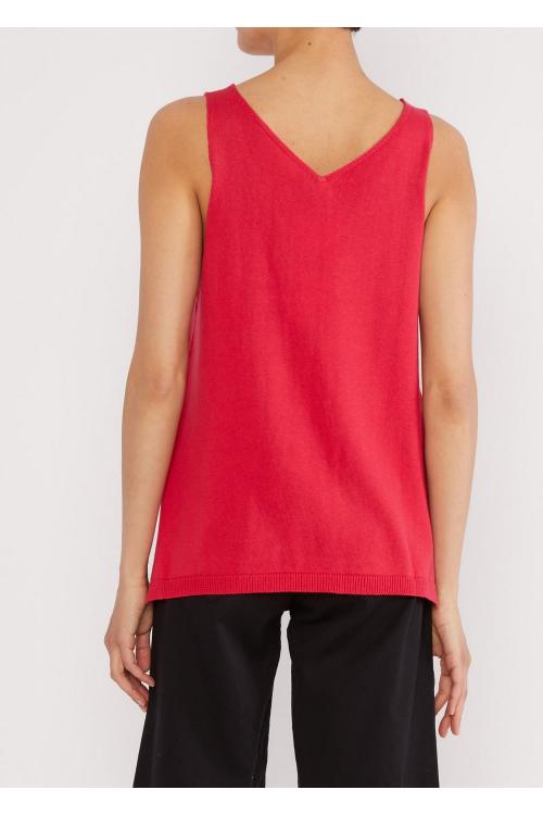 Blutsgeschwister Ärmelloses- Shirt Heatwave Hush in Color flawless red knit, Gr.S