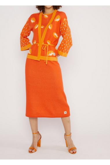 Blutsgeschwister Zipper/ Cardigan Mingle Mangle in Color artistic orange blossom, Gr.S