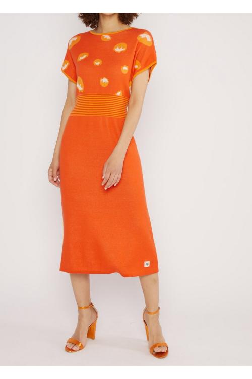 Blutsgeschwister Midi- Kleid Mix it Quick in Color artistic orange blossom, Gr.S