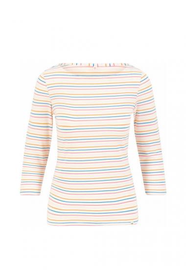 Blutsgeschwister 3/4-Arm- Shirt Oh Marine in Color petite rainbow stripes, Gr.S