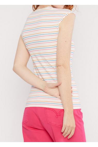 Blutsgeschwister Ärmelloses- Shirt Let Romance  Rule in Color petite rainbow stripes, Gr.S