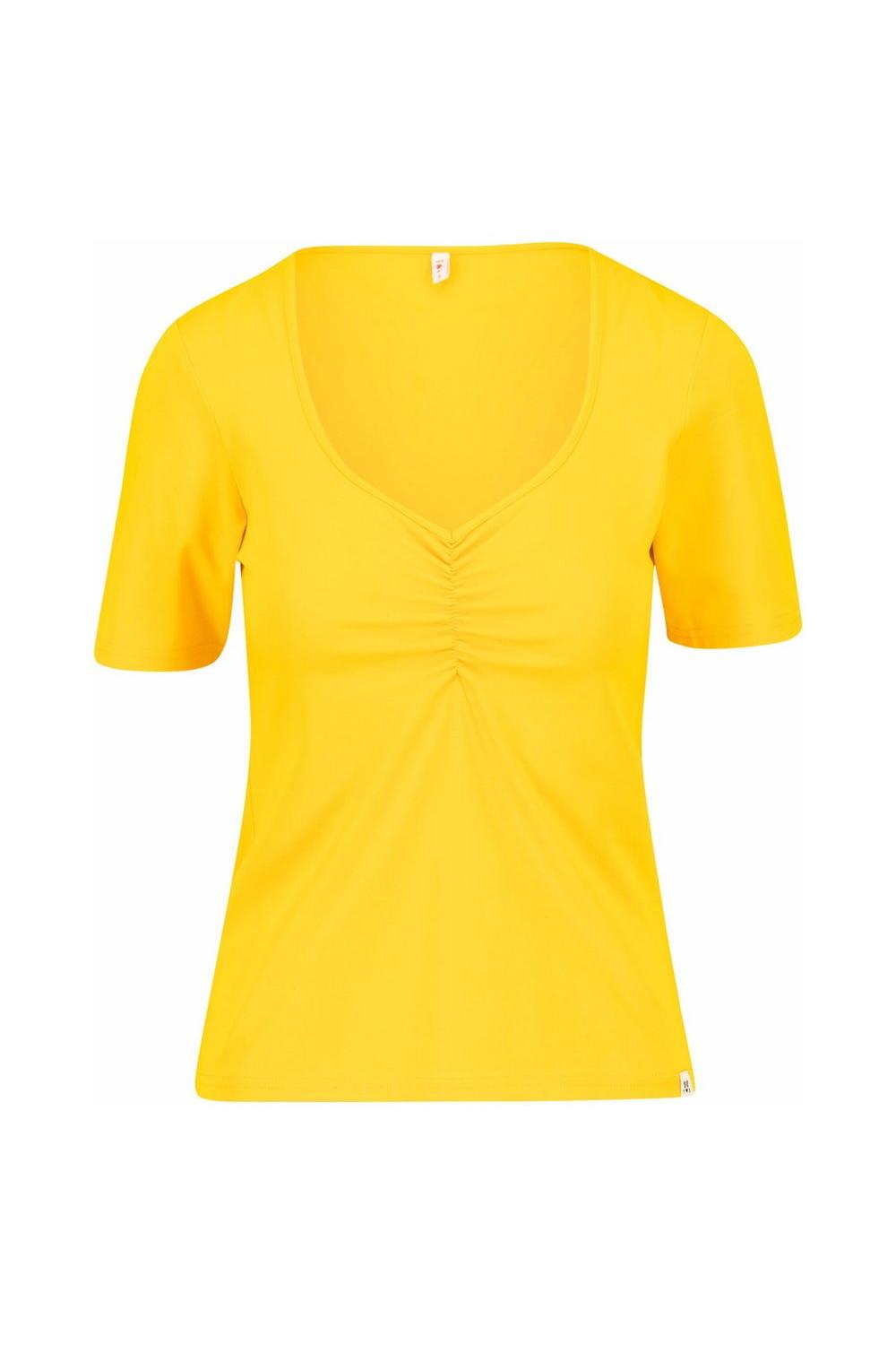 Blutsgeschwister Kurzarm Shirt Balconnet Féminin in Color keep playing yellow, Gr.S