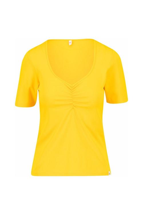 Blutsgeschwister Kurzarm Shirt Balconnet Féminin in Color keep playing yellow, Gr.S