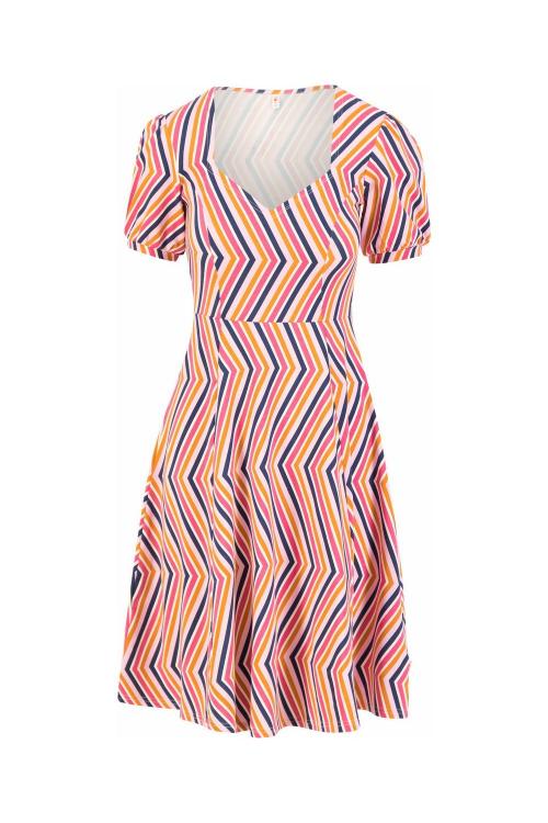 Blutsgeschwister Midi- Kleid Joyful Heart in Color rainbow lightning, Gr.S