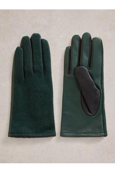 White Stuff Lucie Leather Glove in DK GREEN Art. WS439306