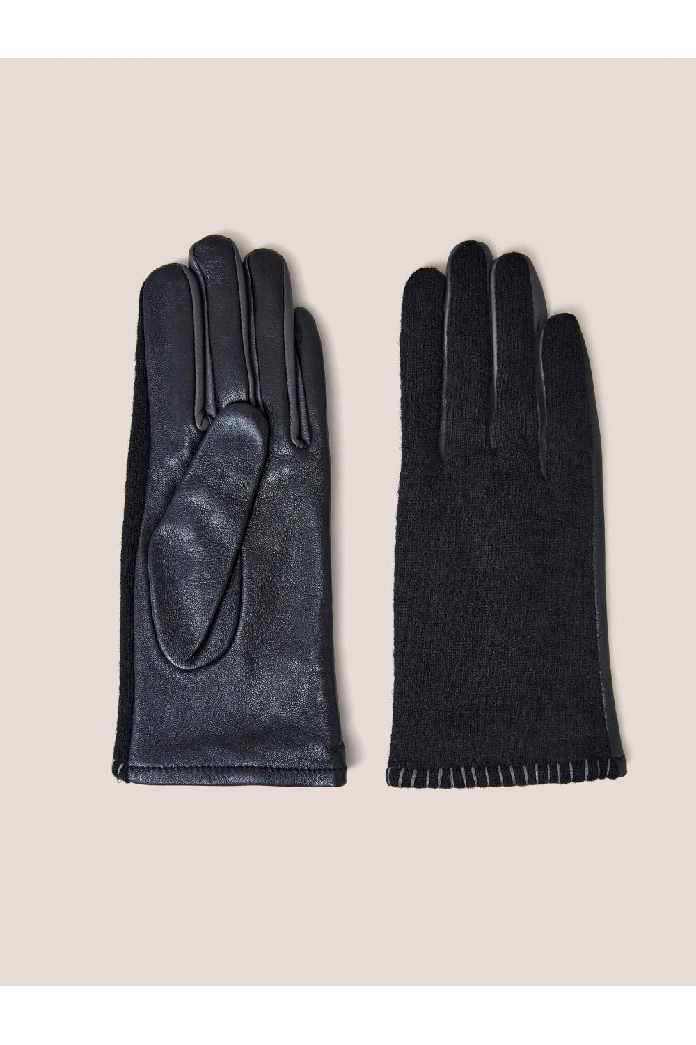 White Stuff Lucie Leather Glove in PURE BLK Art. WS439306