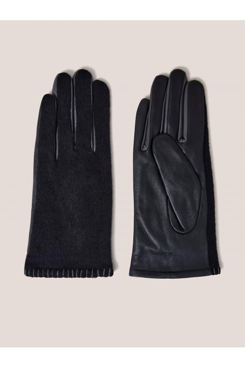 White Stuff Lucie Leather Glove in PURE BLK Art. WS439306