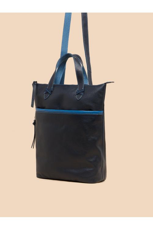 White Stuff Leather Convertible Backpack in DARK NAVY Art. WS440720