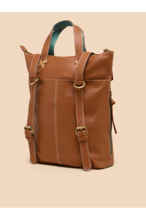 White Stuff Leather Convertible Backpack in MID TAN Art. WS440720