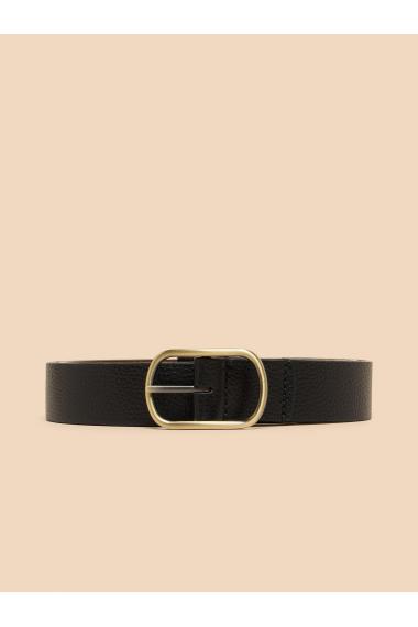 White Stuff Reversible Leather Belt in PURE BLK Art. WS440903