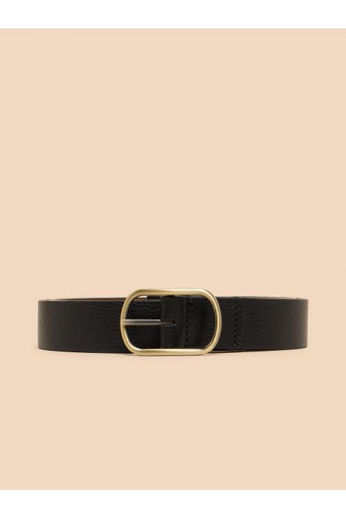 White Stuff Reversible Leather Belt in PURE BLK Art. WS440903