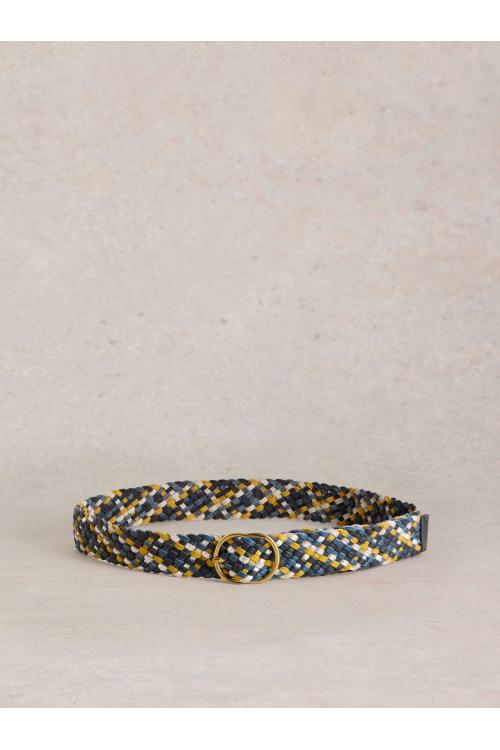 White Stuff Leather Weave Belt in BLUE MLT Art. WS440904