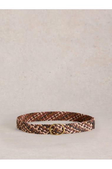 White Stuff Leather Weave Belt in PLUM MLT Art. WS440904