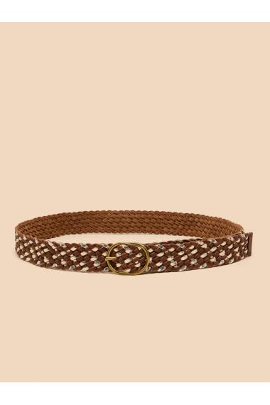 White Stuff Leather Weave Belt in TAN MULTI Art. WS440904