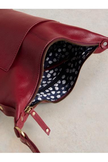 White Stuff Fern Leather Crossbody in DEEP RED Art. WS441104