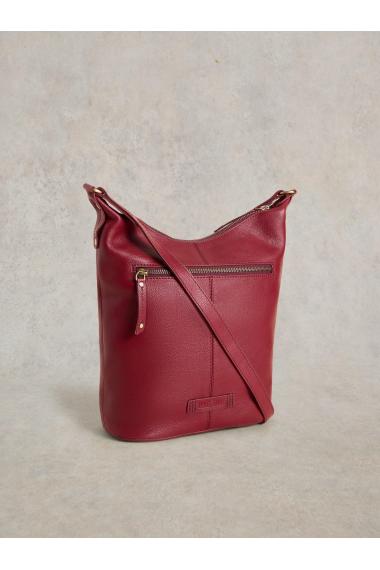 White Stuff Fern Leather Crossbody in DEEP RED Art. WS441104